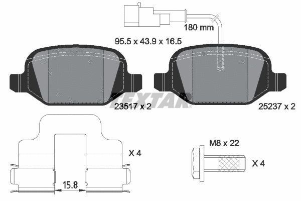 Brake Pad Set, disc brake (2351705)