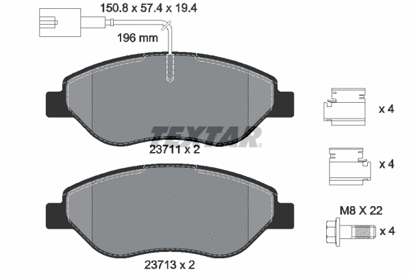 Brake Pad Set, disc brake (2371104)