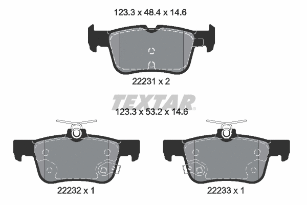 Brake Pad Set, disc brake (2223103)