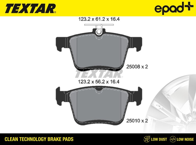 Brake Pad Set, disc brake (2500801CP)