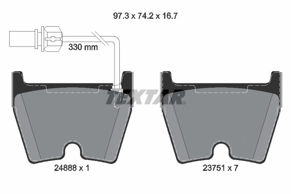 Brake Pad Set, disc brake (2488801)