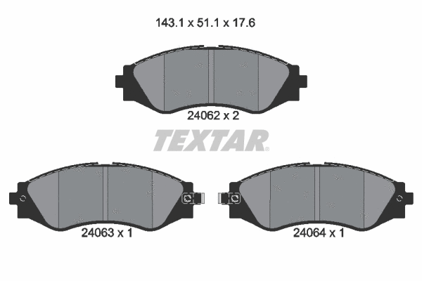Brake Pad Set, disc brake (2406201)