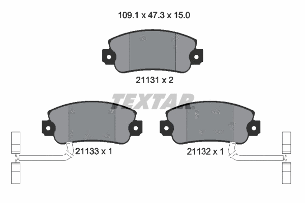 Brake Pad Set, disc brake (2113103)