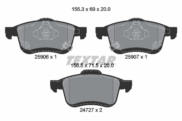 Brake Pad Set, disc brake (2590601)