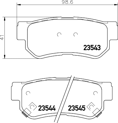 Brake Pad Set, disc brake (2354304)