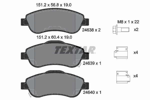 Brake Pad Set, disc brake (2463801)