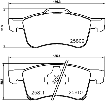 Brake Pad Set, disc brake (2580901)