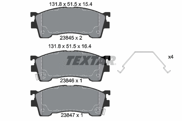 Brake Pad Set, disc brake (2384504)
