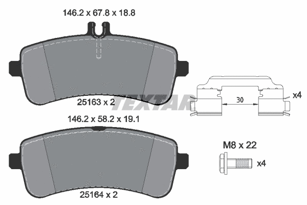 Brake Pad Set, disc brake (2516302)