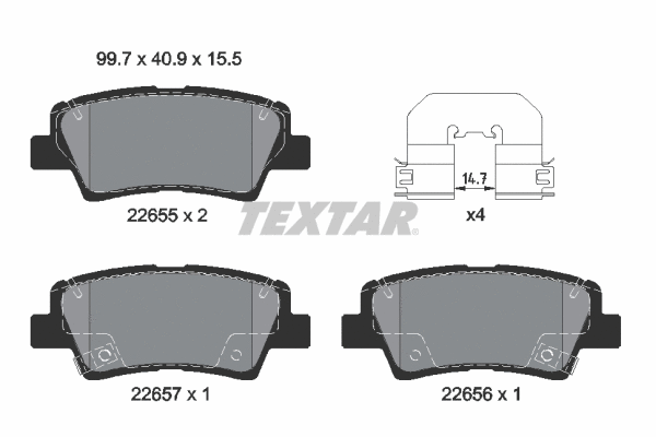 Brake Pad Set, disc brake (2265501)