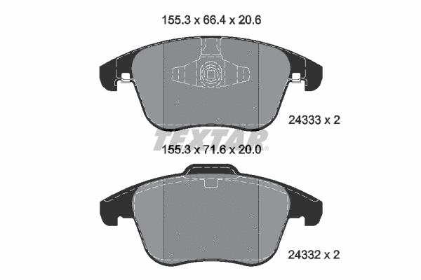 Brake Pad Set, disc brake (2433208)