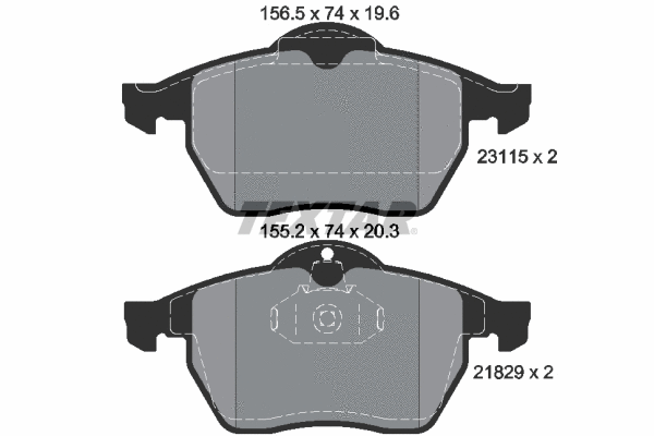 Brake Pad Set, disc brake (2311502)