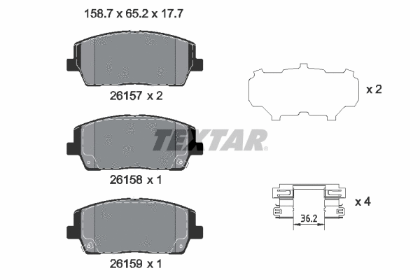 Brake Pad Set, disc brake (2615701)
