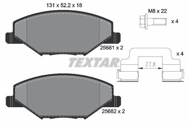 Brake Pad Set, disc brake (2568101)