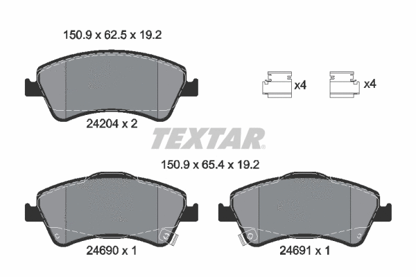 Brake Pad Set, disc brake (2420401)