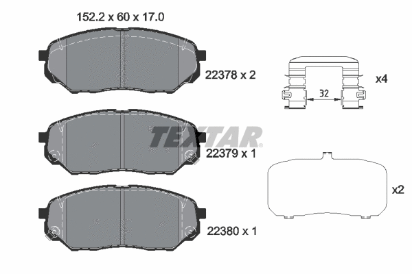 Brake Pad Set, disc brake (2237801)