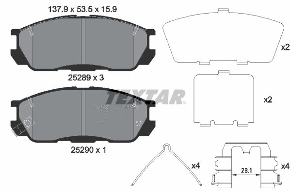 Brake Pad Set, disc brake (2528901)