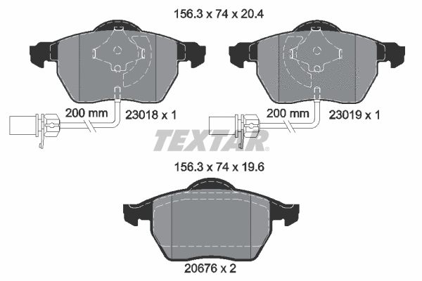 Brake Pad Set, disc brake (2301802)
