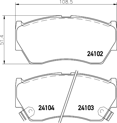Brake Pad Set, disc brake (2410201)