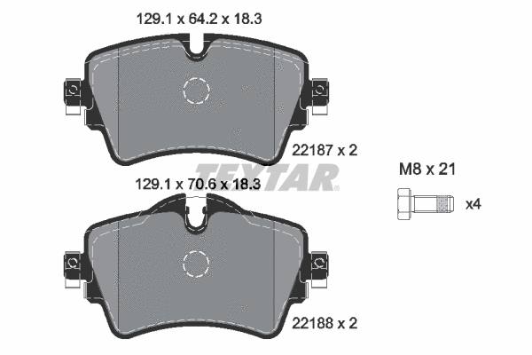 Brake Pad Set, disc brake (2218701)