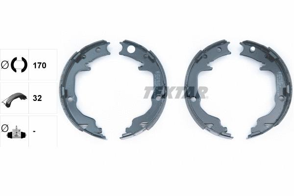 Brake Shoe Set, parking brake (91073400)