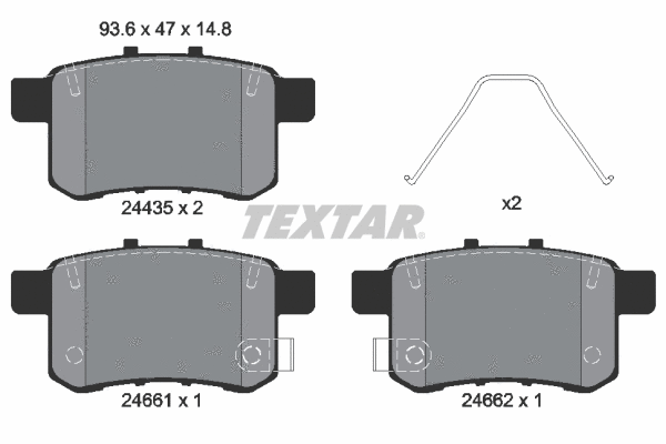 Brake Pad Set, disc brake (2443501)