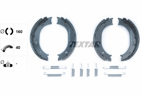 Brake Shoe Set, parking brake (91055100)