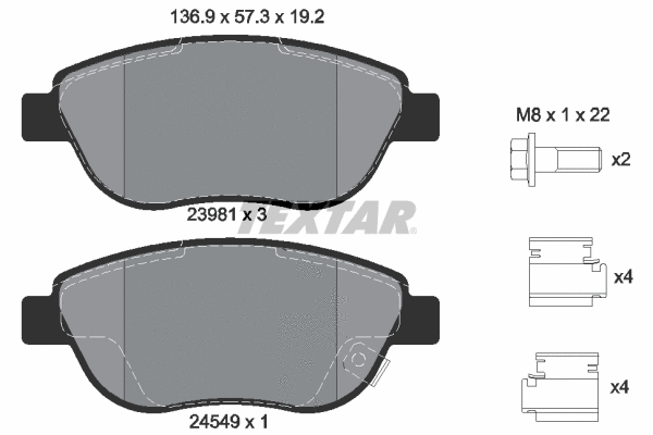 Brake Pad Set, disc brake (2398101)