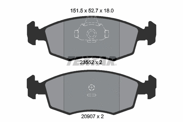 Brake Pad Set, disc brake (2355202)
