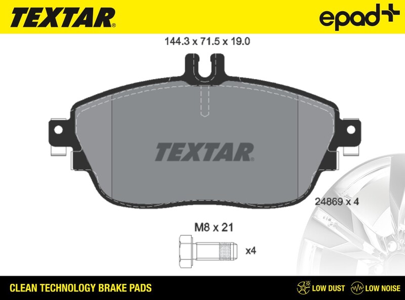 Brake Pad Set, disc brake (2486901CP)