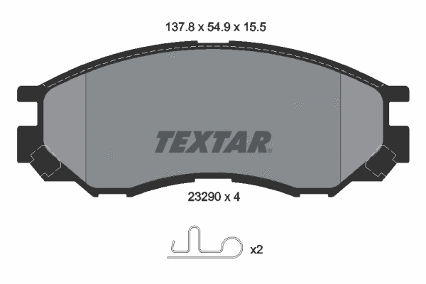 Brake Pad Set, disc brake (2329002)