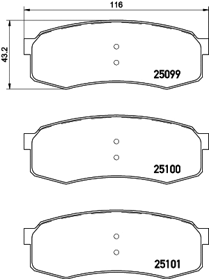 Brake Pad Set, disc brake (2509901)