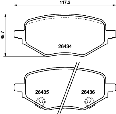 Brake Pad Set, disc brake (2643401)