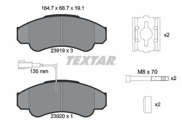 Brake Pad Set, disc brake (2391901)