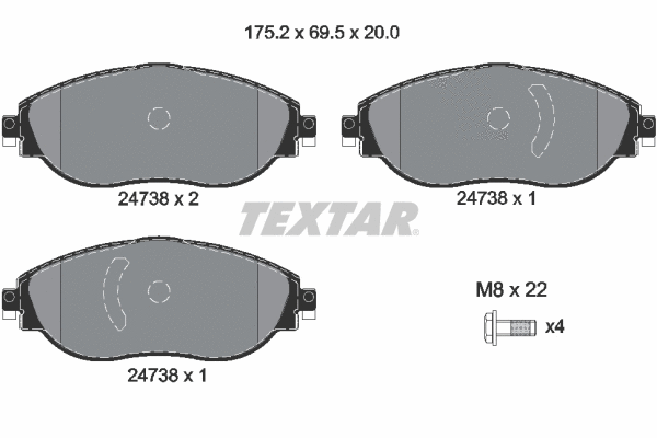 Brake Pad Set, disc brake (2473806)