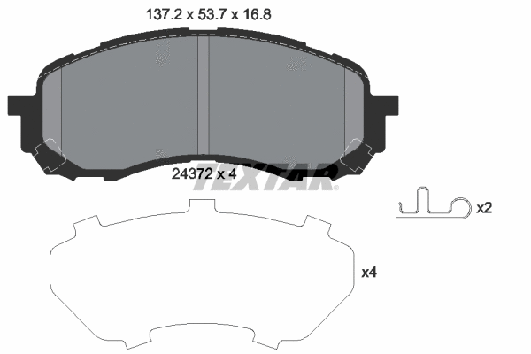 Brake Pad Set, disc brake (2437201)