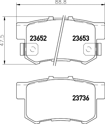 Brake Pad Set, disc brake (2365204)