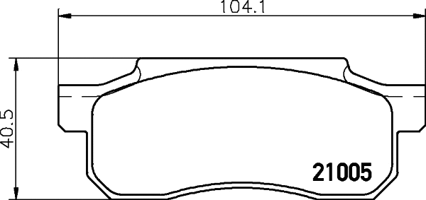 Brake Pad Set, disc brake (2100502)