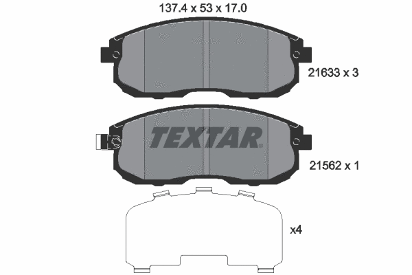 Brake Pad Set, disc brake (2163301)