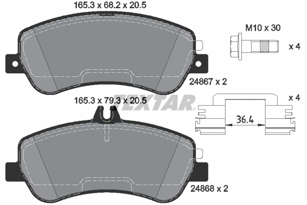 Brake Pad Set, disc brake (2486781)