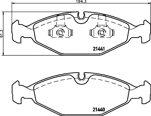 Brake Pad Set, disc brake (2144001)