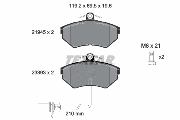 Brake Pad Set, disc brake (2194504)