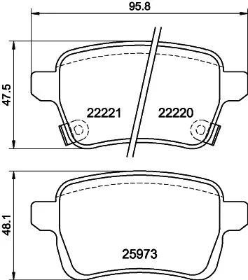 Brake Pad Set, disc brake (2222004)