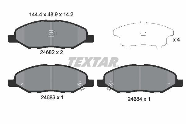 Brake Pad Set, disc brake (2468201)