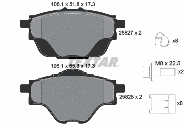 Brake Pad Set, disc brake (2582701)
