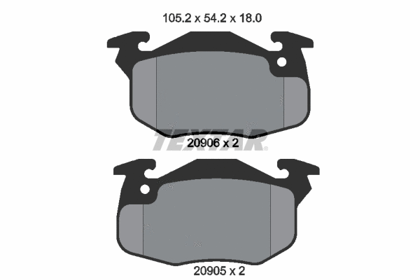 Brake Pad Set, disc brake (2090602)