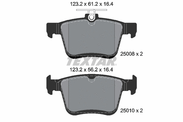 Brake Pad Set, disc brake (2500801)
