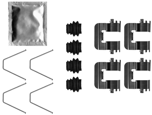 Accessory Kit, disc brake pad (82551600)