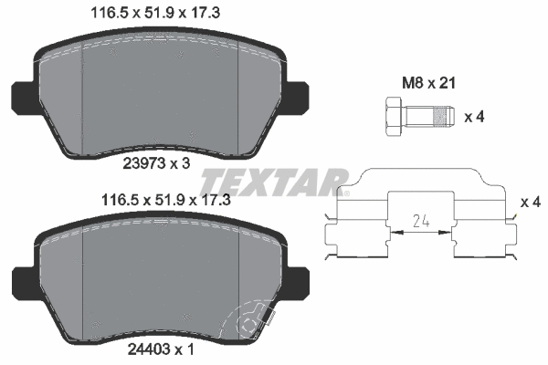 Brake Pad Set, disc brake (2397302)