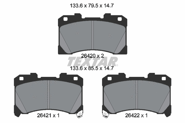 Brake Pad Set, disc brake (2642001)